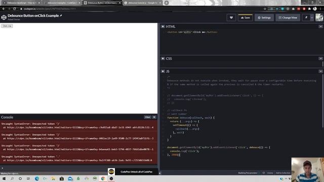 Debounce Javascript смотреть онлайн