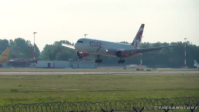 Air Canada Rouge - Boeing 767-300ER landing at Warsaw Chopin Airport смотреть онлайн