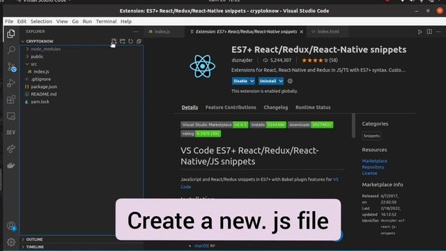 Generating react boilerplate code in vscode смотреть онлайн
