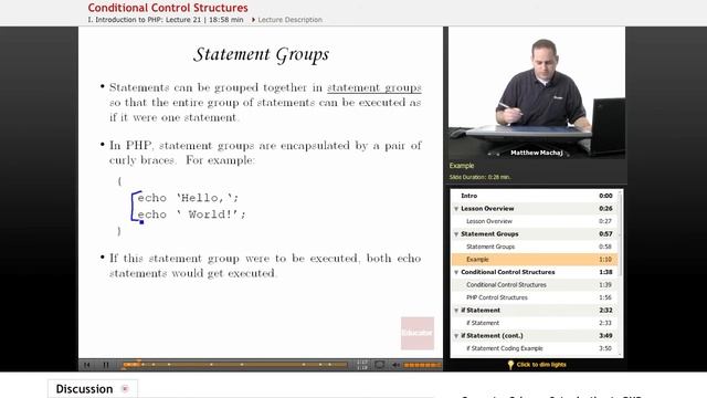 PHP: Conditional Control Structures смотреть онлайн