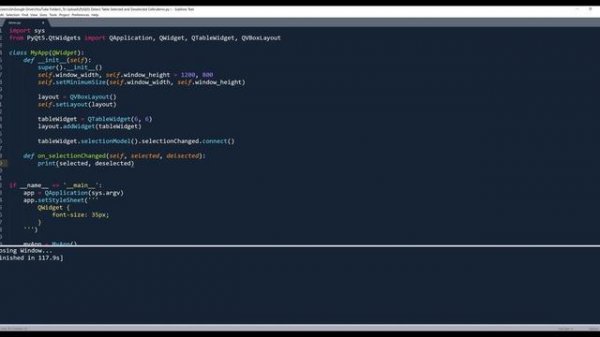 How to detect selected and deselected cells on a QTableWidget | PyQt5 Tutorial