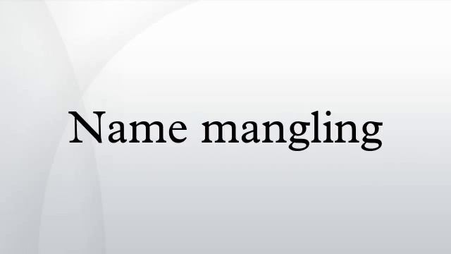 Name mangling смотреть онлайн