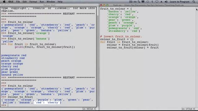 Learn to Program The Fundamentals Inverting a Dictionary смотреть онлайн