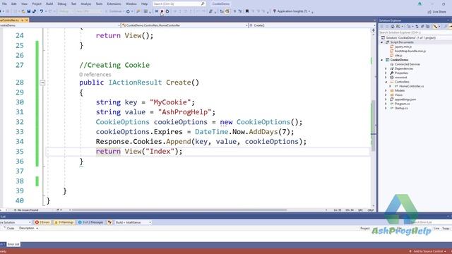 Using Cookie in ASP.NET CORE смотреть онлайн