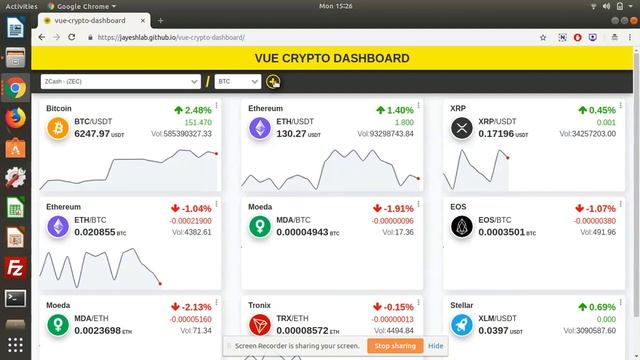 Real-time Cryptocurrency dashboard built with Vue.js and Websocket API смотреть онлайн