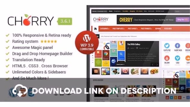 CherryMag - Responsive & Retina WordPress Magazine Free Download смотреть онлайн