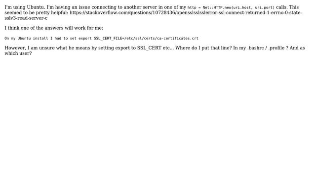 SSL_connect returned=1 errno=0 state=SSLv3 read server certificate B: certificate verify failed смотреть онлайн