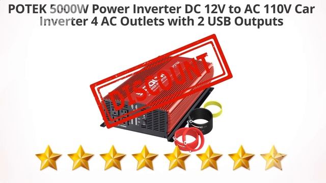 POTEK 5000W Power Inverter DC 12V to AC 110V Car Inverter 4 AC | Review and Discount смотреть онлайн
