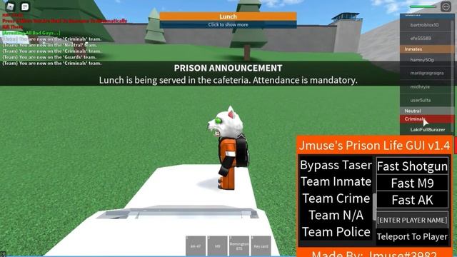 Roblox Prison Life OP script [kill all, kill aura,all guns and more!] смотреть онлайн