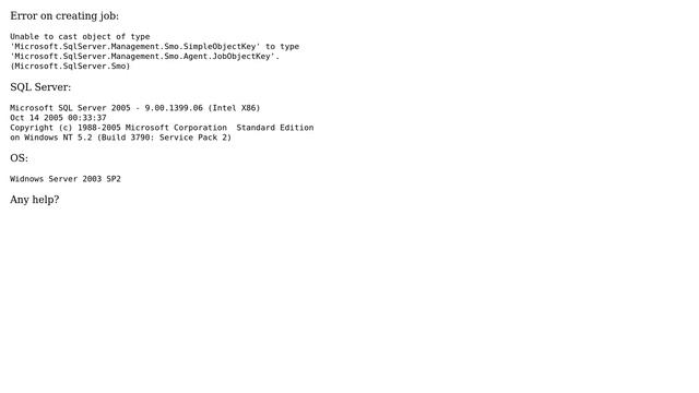 DevOps & SysAdmins: Error on creating job SQL Server 2005 смотреть онлайн
