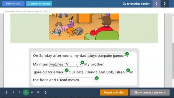 Обзор онлайн-версии упражнений Macmillan Primary Grammar