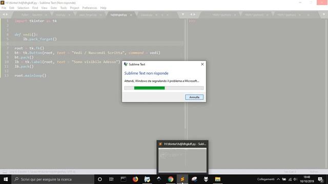 Tkinter: nascondi un widget con pack_forget смотреть онлайн