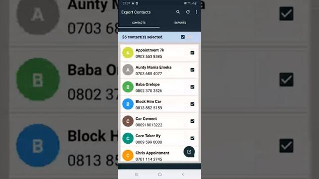 export android contacts to csv file смотреть онлайн