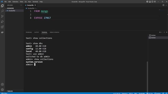 How to run MongoDB in a docker container and interact using MongoDB shell смотреть онлайн