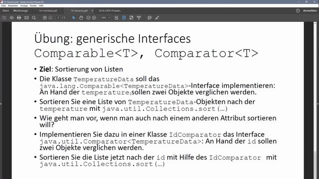 ? JAVA | Generics 04 - Übung Interfaces Comparable, Comparator [1/2] (Aufgabenstellung) смотреть онлайн