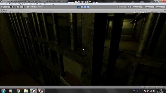 Indie horror Unity game Инди Хоррор игра на UNITY Test scene v0.1 смотреть онлайн