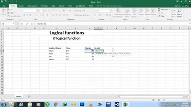 Day#9 Excel 2016 logical Functions if logical function смотреть онлайн