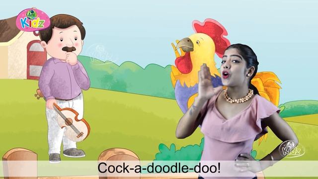 Cock A Doodle Doo | Action Rhyme | Nursery Rhymes | Animated Video For Kids | Anikidz смотреть онлайн