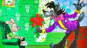 Ну погоди Заяц и Волк - собираем пазлы для детей Раскрашка ТВ