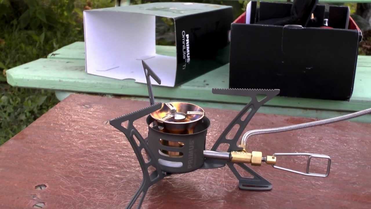Горелка Primus OmniLite Ti - первый запуск от газового балона. смотреть онлайн