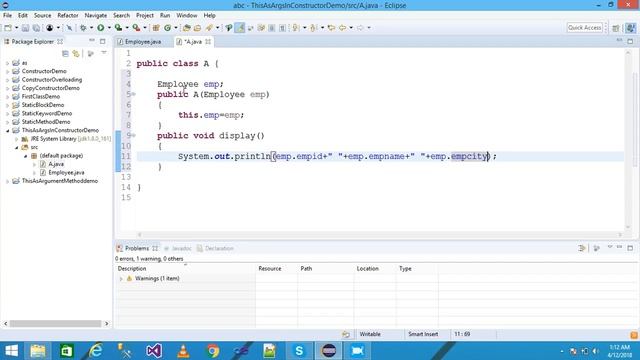 this as argument in constructor Part-21 # This Keyword In Java # Java Tutorials смотреть онлайн