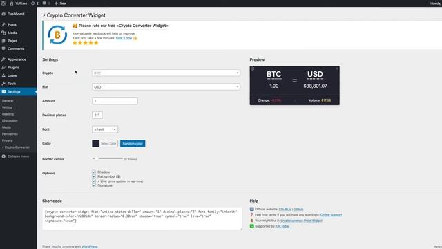 Crypto Converter Widget with live prices for any website смотреть онлайн