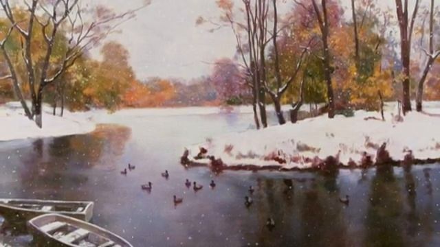 Первый снег. Живопись. смотреть онлайн