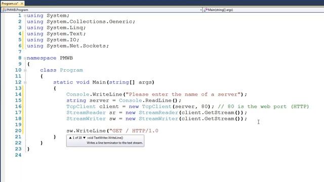 Tutorial 22.2 - Network Programming in C#, TcpClient смотреть онлайн