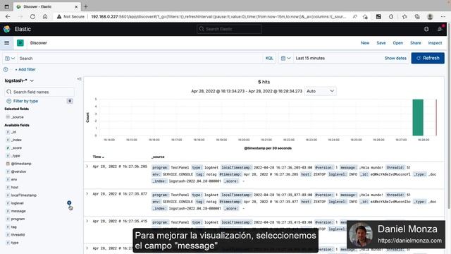 Configuración rápida y simple de Kibana para recibir logs de Logstash смотреть онлайн