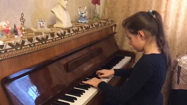 Арина. Ганон Упр №1 от ДО# Двумя руками вместе в 1 октаву. смотреть онлайн