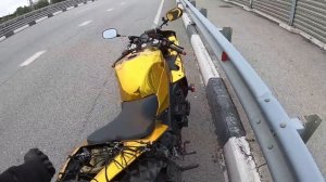 ВЫЛЕТЕЛ из СПОРТБАЙКА на СКОРОСТИ 100 км\ч. РАЗБИЛ МОТОЦИКЛ. СОЧИФОРНИЯ #6