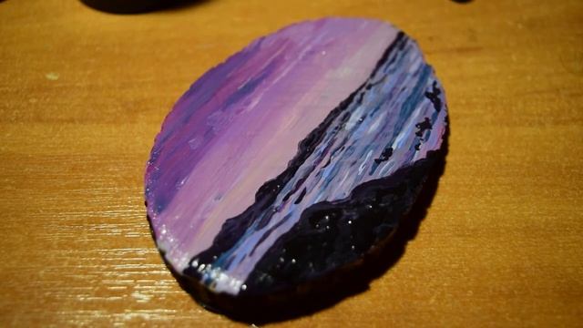 Мастер Класс по написанию картин на срезах дерева. Часть I. Сиреневый закат смотреть онлайн