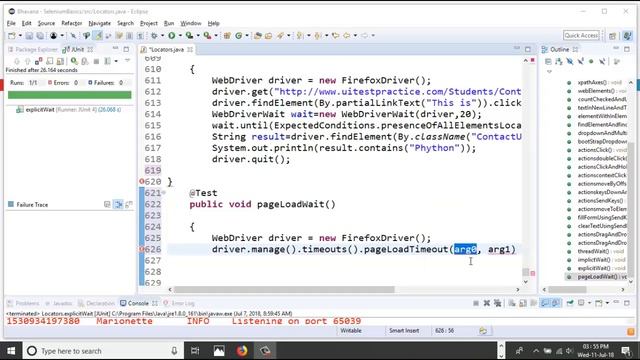 Selenium with Java 39 - Page load timeout synchronization for selenium webdriver explained with cod смотреть онлайн