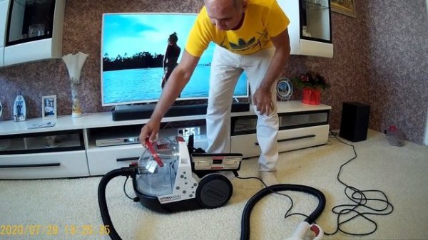 Лучший моющий пылесос BISSELL. Пылесос BISSELL 1474J. Часть 2: сухая уборка с аквафильтром.