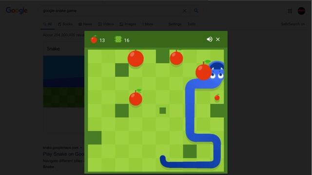 Google Snake Game 5 Apples Wall Small World Record смотреть онлайн