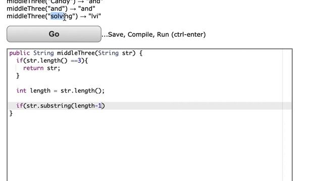 Java: CodingBat– String-1– middleThree смотреть онлайн