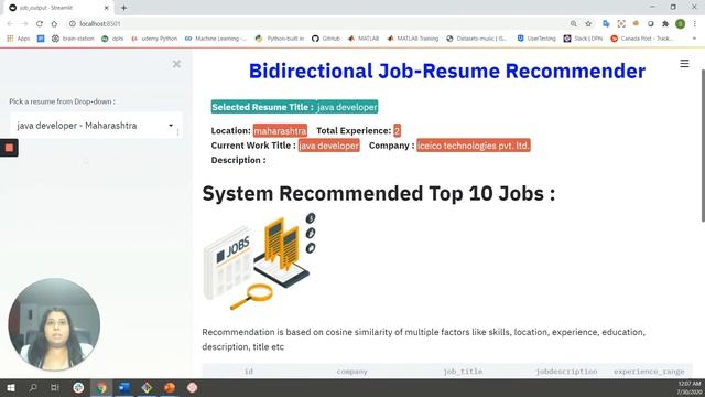Bidirectional Job- Resume Recommender смотреть онлайн