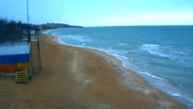 Пляж в Щёлкино, 23.12.2014, ч.2 - видео с камеры 1 смотреть онлайн