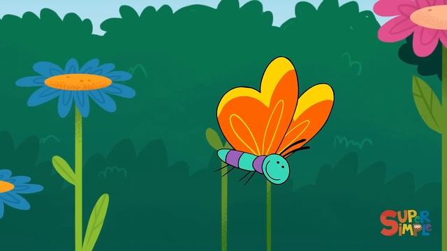 Butterfly Ladybug Bumblebee | Super Simple Songs смотреть онлайн