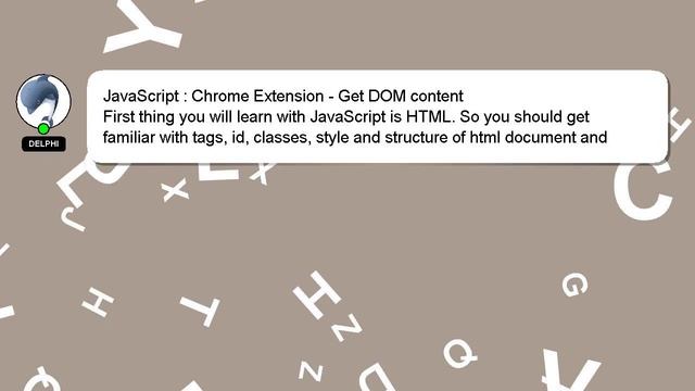 JavaScript : Chrome Extension - Get DOM content смотреть онлайн