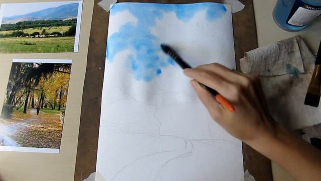 Осенний этюд "Впечатление осени" (часть 1 - небо) смотреть онлайн