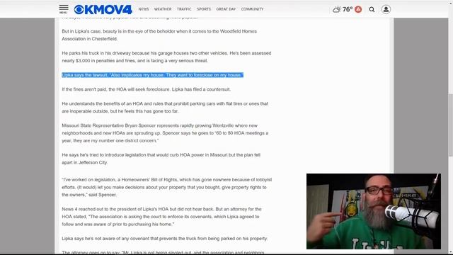 HOA wants to take mans house over a truck! смотреть онлайн