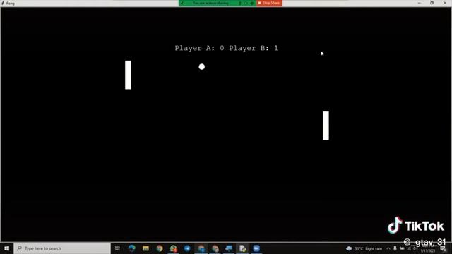 Ping Pong Game Python смотреть онлайн