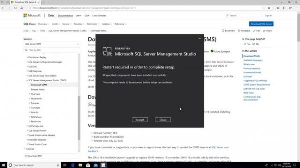 Installing Microsoft SQL Server Management Studio SSMS