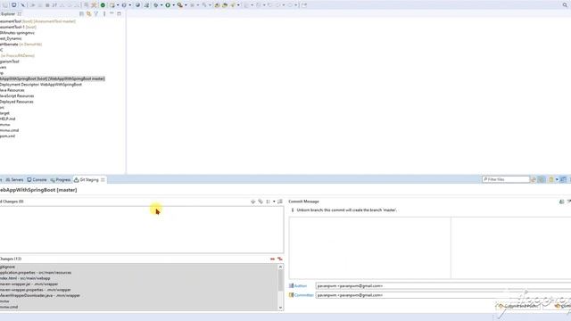 Commit and push to a GitHub repo from STS / Eclipse . смотреть онлайн