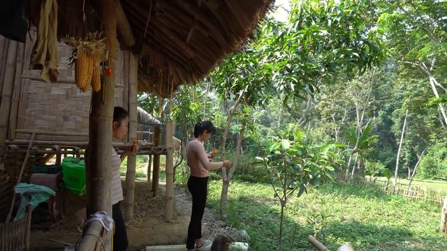 Harvesting garden vegetables to sell at the market - the daily life of two single mothers смотреть онлайн