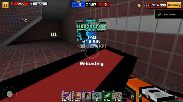 Pixel Gun 3D - ALL Sniper Weapons Shots Damage Test + Reloading Speed