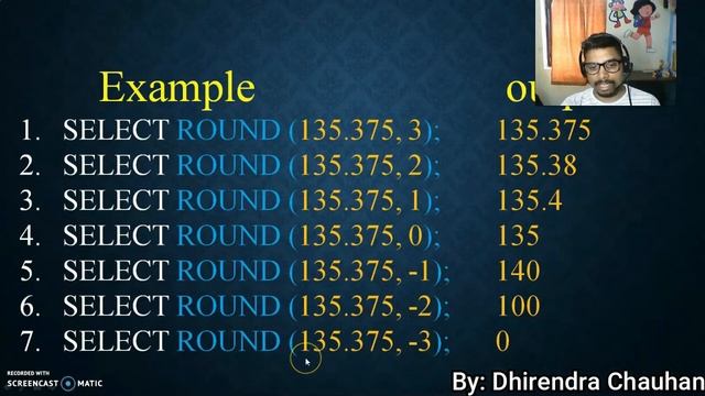 MySQL ROUND() Function смотреть онлайн