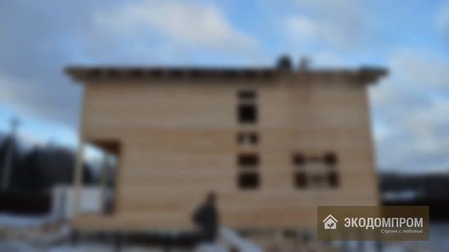 Строительство дома из бруса по проекту СД-65. Компания "Экодомпром" смотреть онлайн