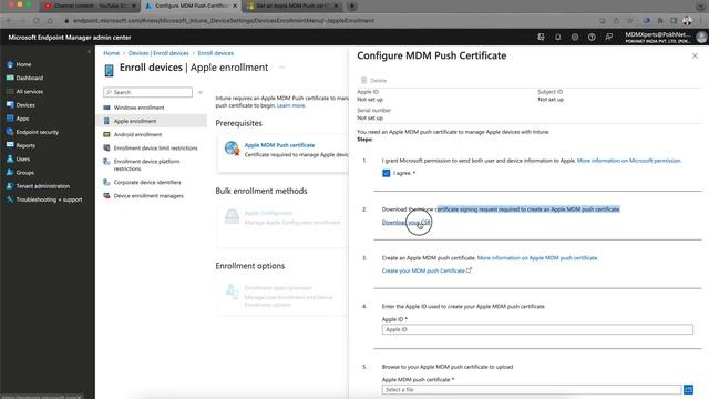 MS03 - Renew Apple APNs MDM Push Certificate For Intune Tenant смотреть онлайн